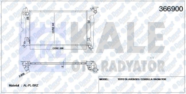 WISCO 3113912-00 Su Radyatoru Brazing Mt 600x373x16 Mm Toyota Corolla 1.4. 1.6 Wti 01> Gecmeli